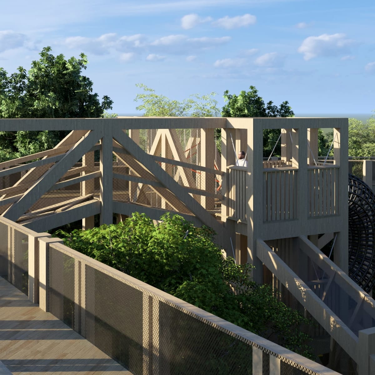 Footbridges, La Place des Sommets.