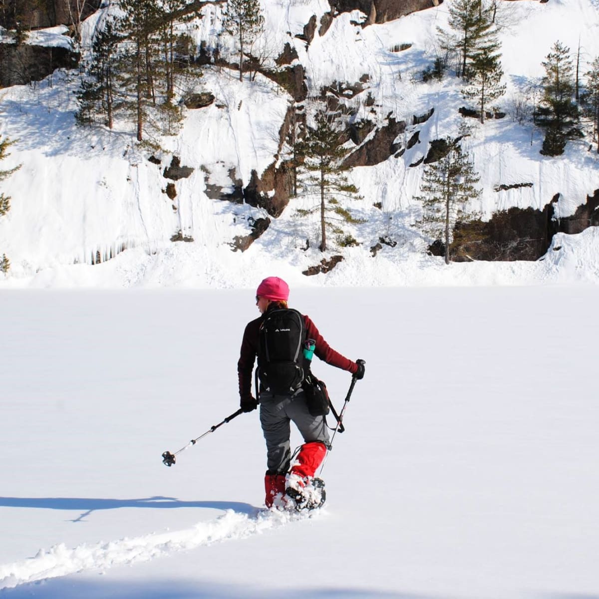Snowshoe hiker.