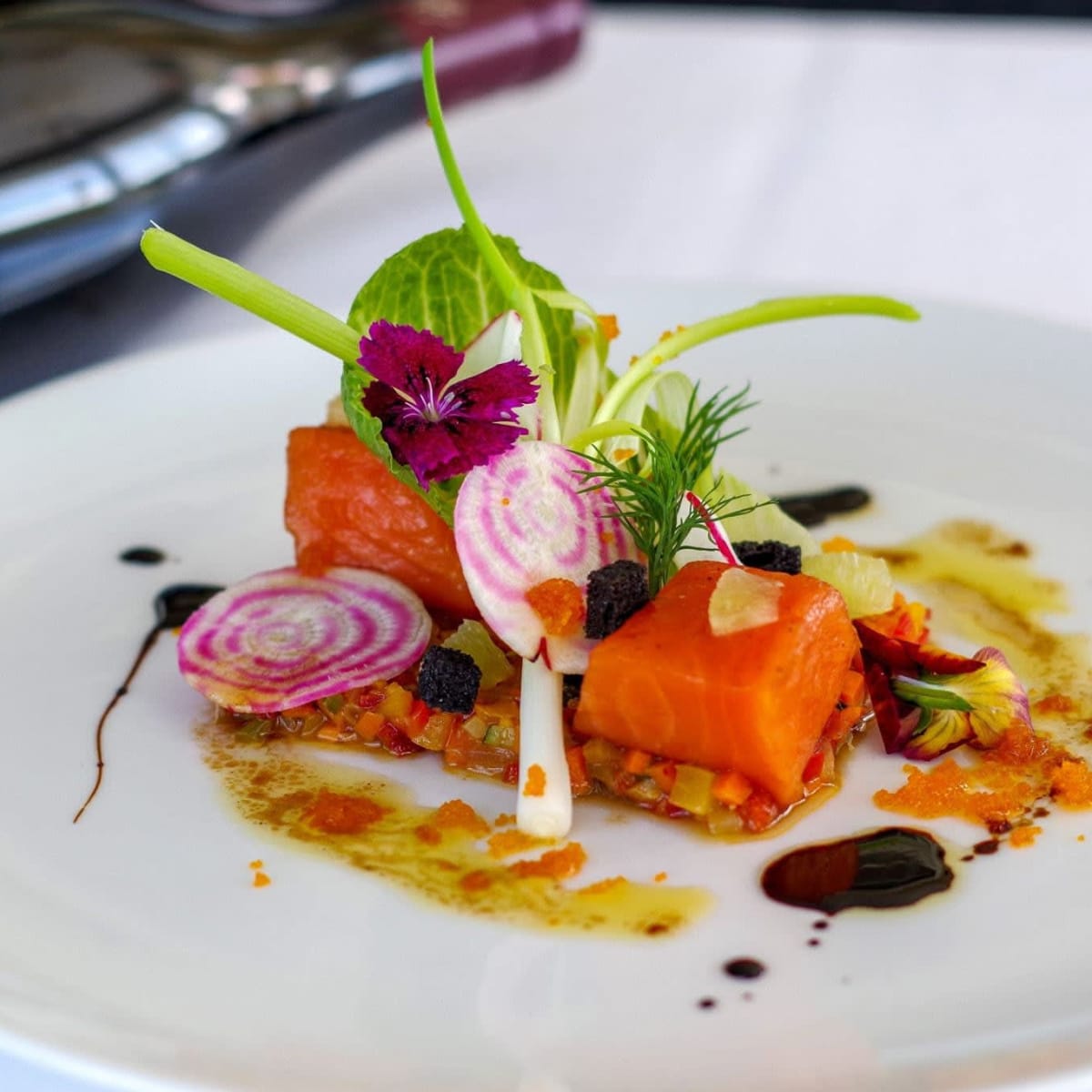 Plat et présentation soignée.