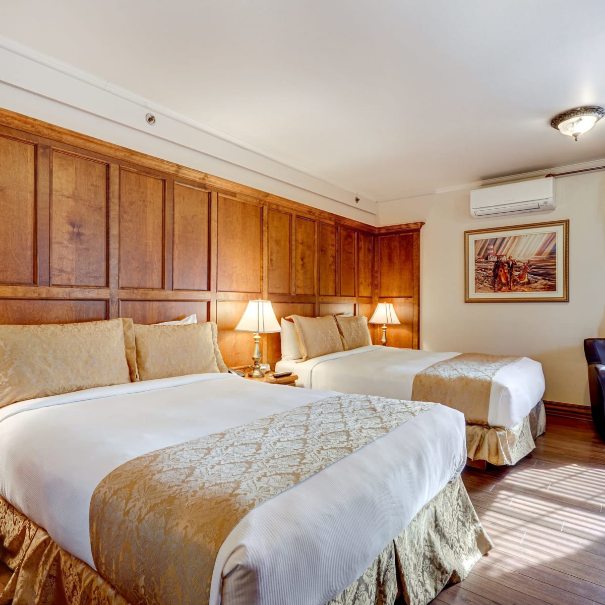 Photo of a room with two beds.