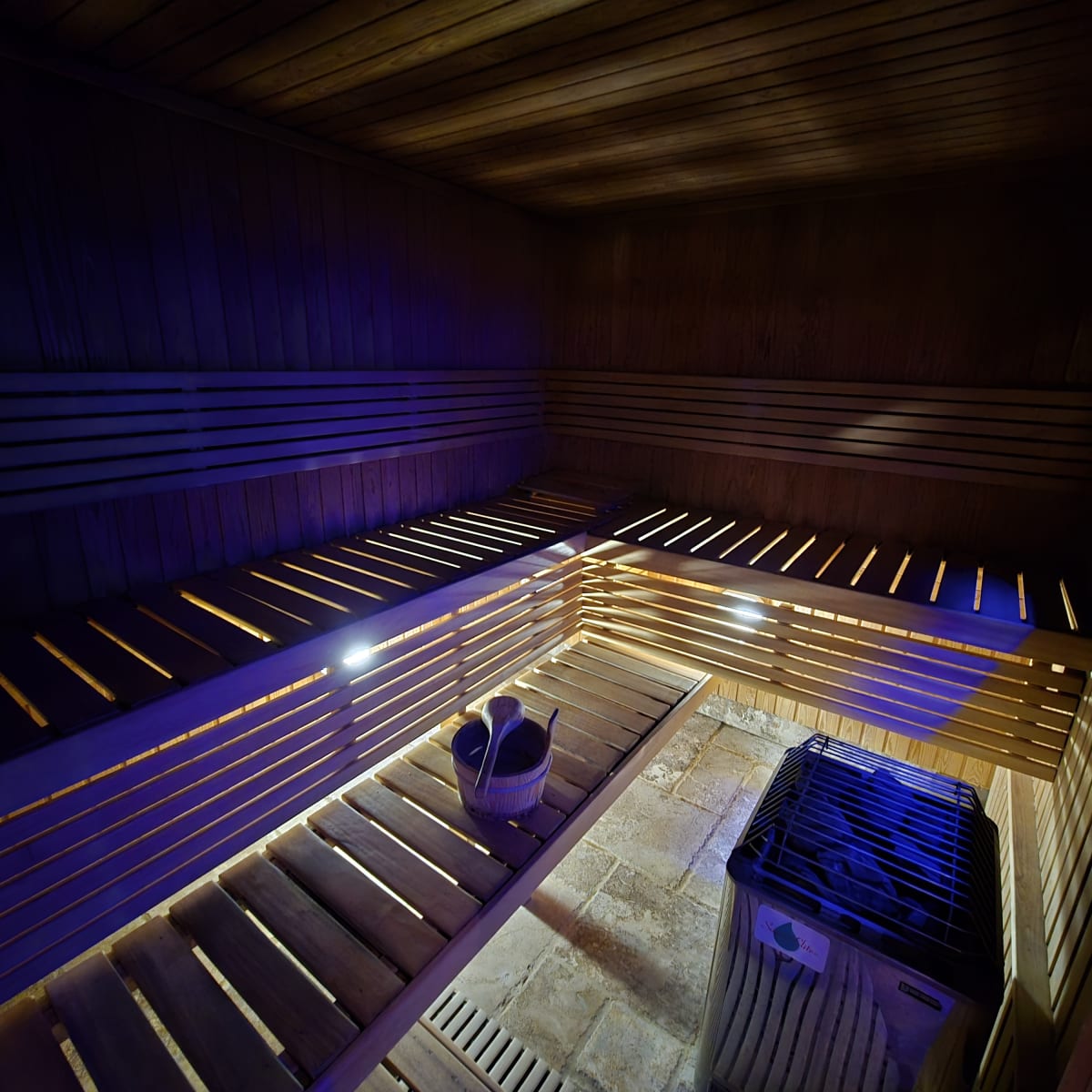 Sauna at Spa Infinima.