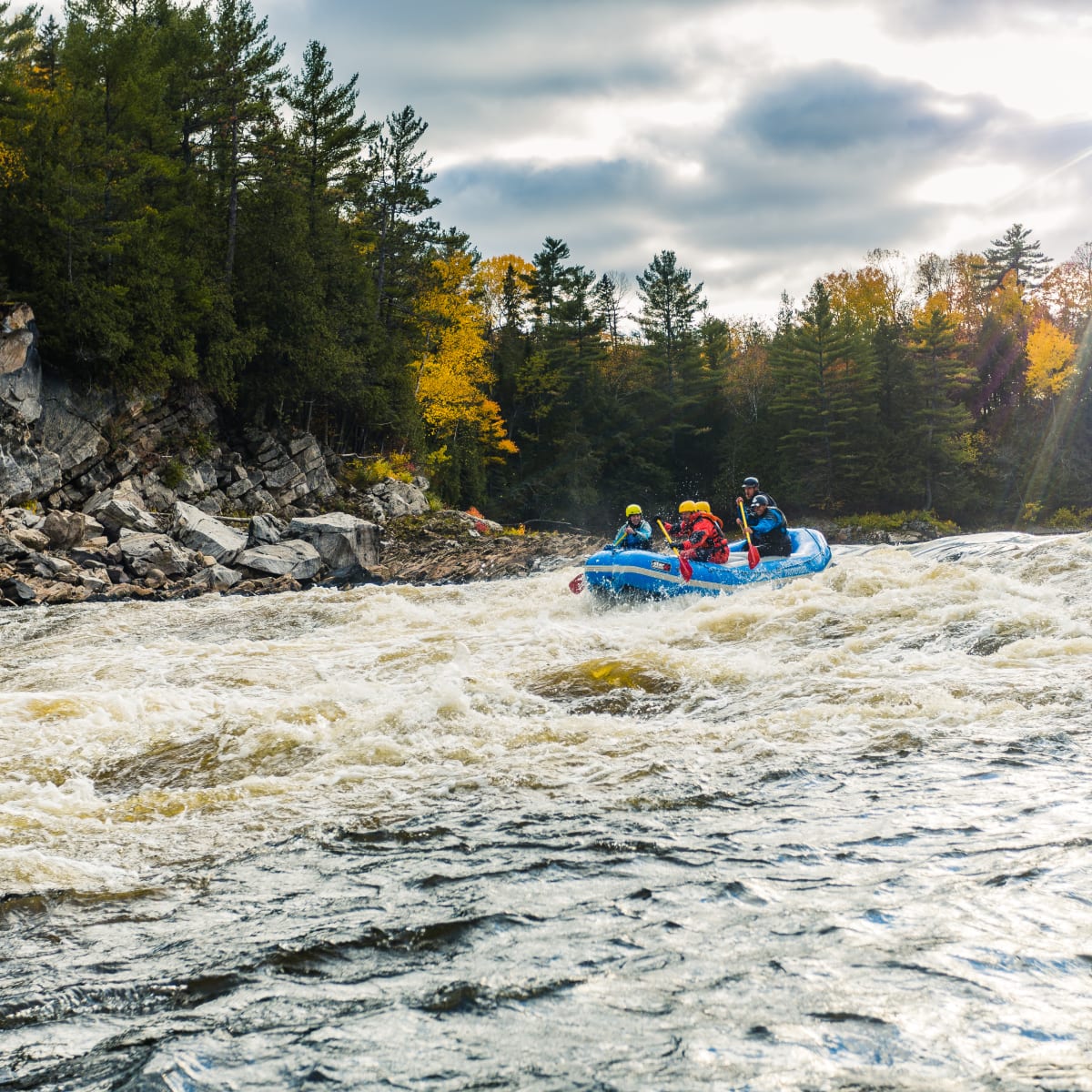 Rafting entre amis.