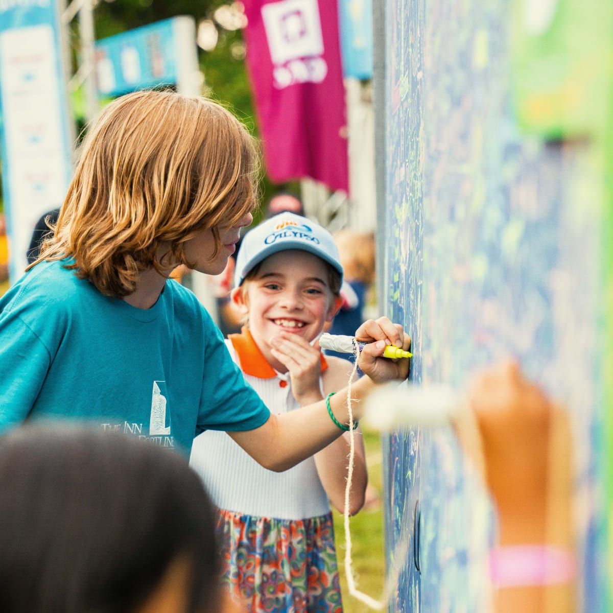 Kids at Les Grands Feux du Casino Lac-Leamy.