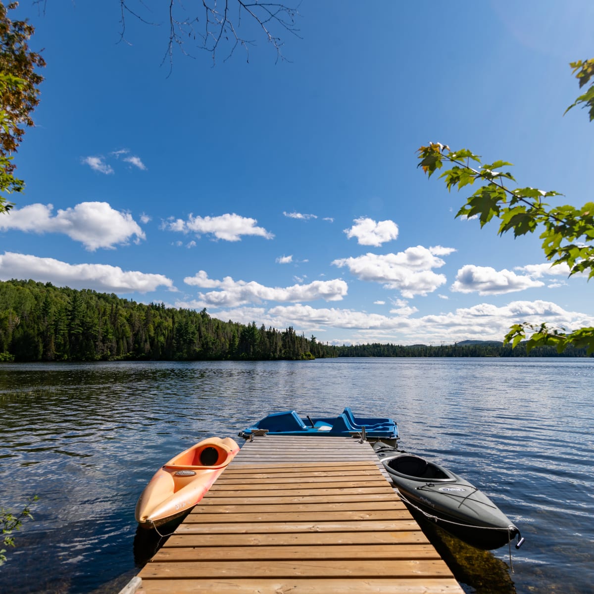 Dock at the Pourvoirie Baie-Sainte-Catherine.