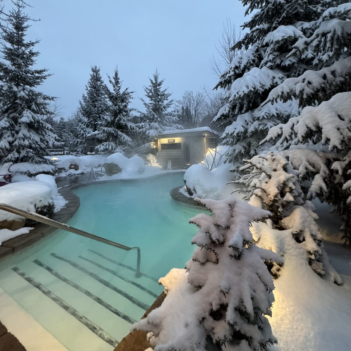spa in winter, wellness package.