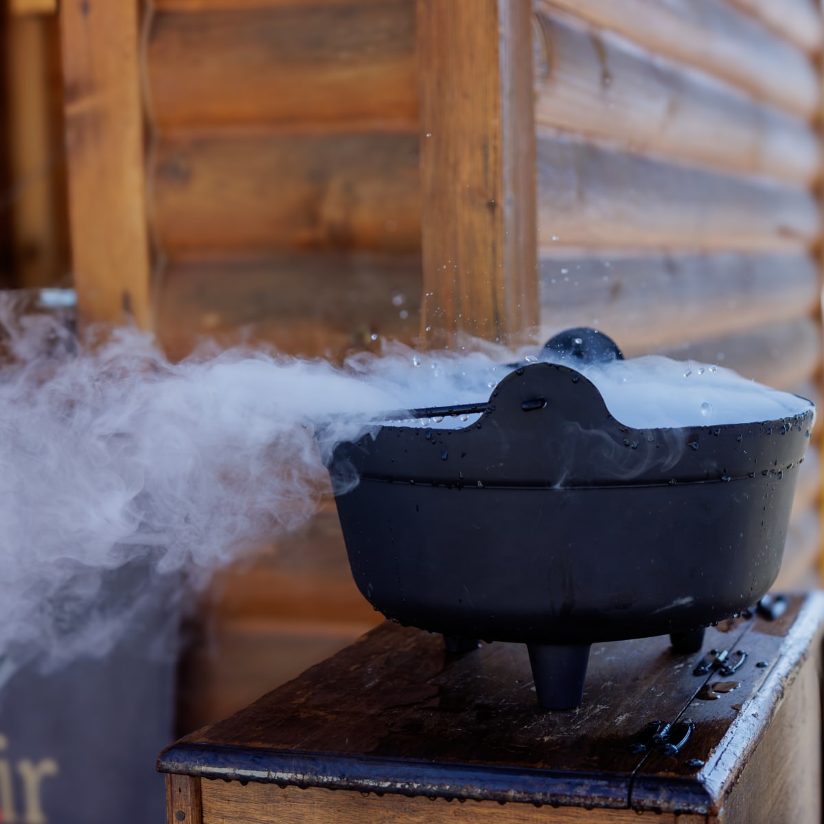 Cauldron at the Mirabel Halloween Market.