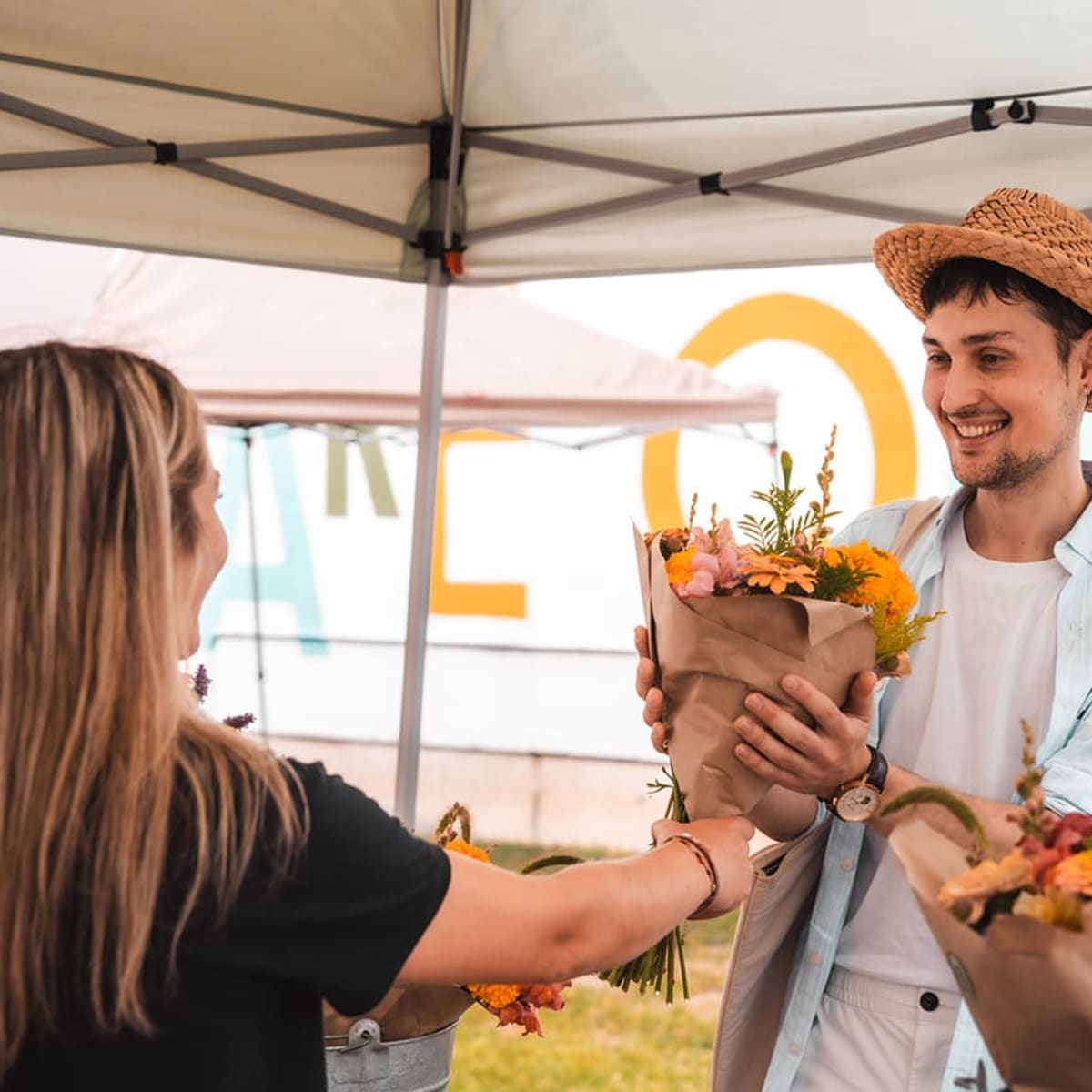Florist at the market