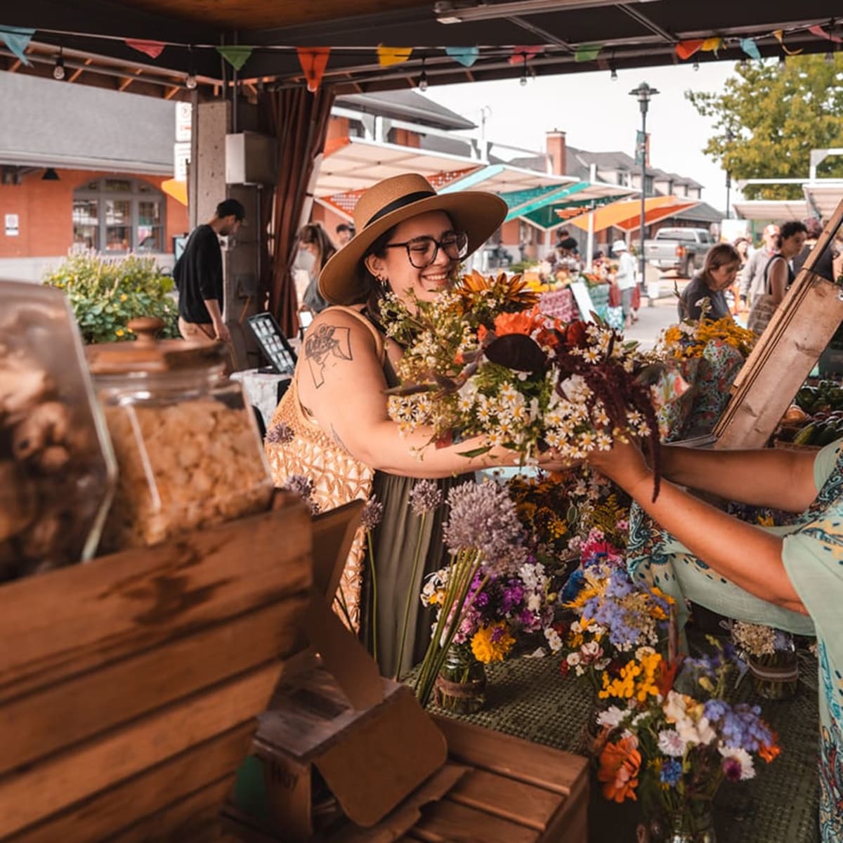 Florist at the market
