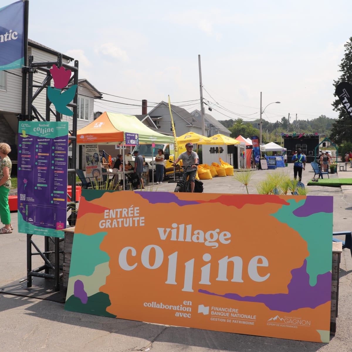 Entrée du festival Colline à Lac-Mégantic.