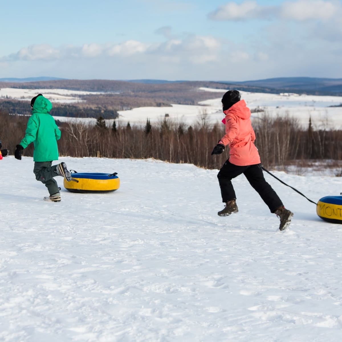 Tube sliding at  Mont Arthabaska.