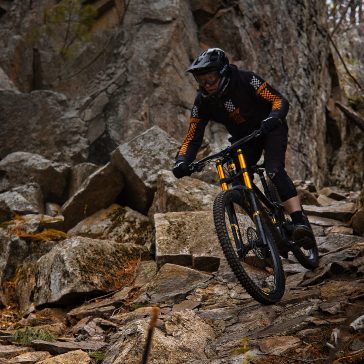 Biking at Mont Rigaud.