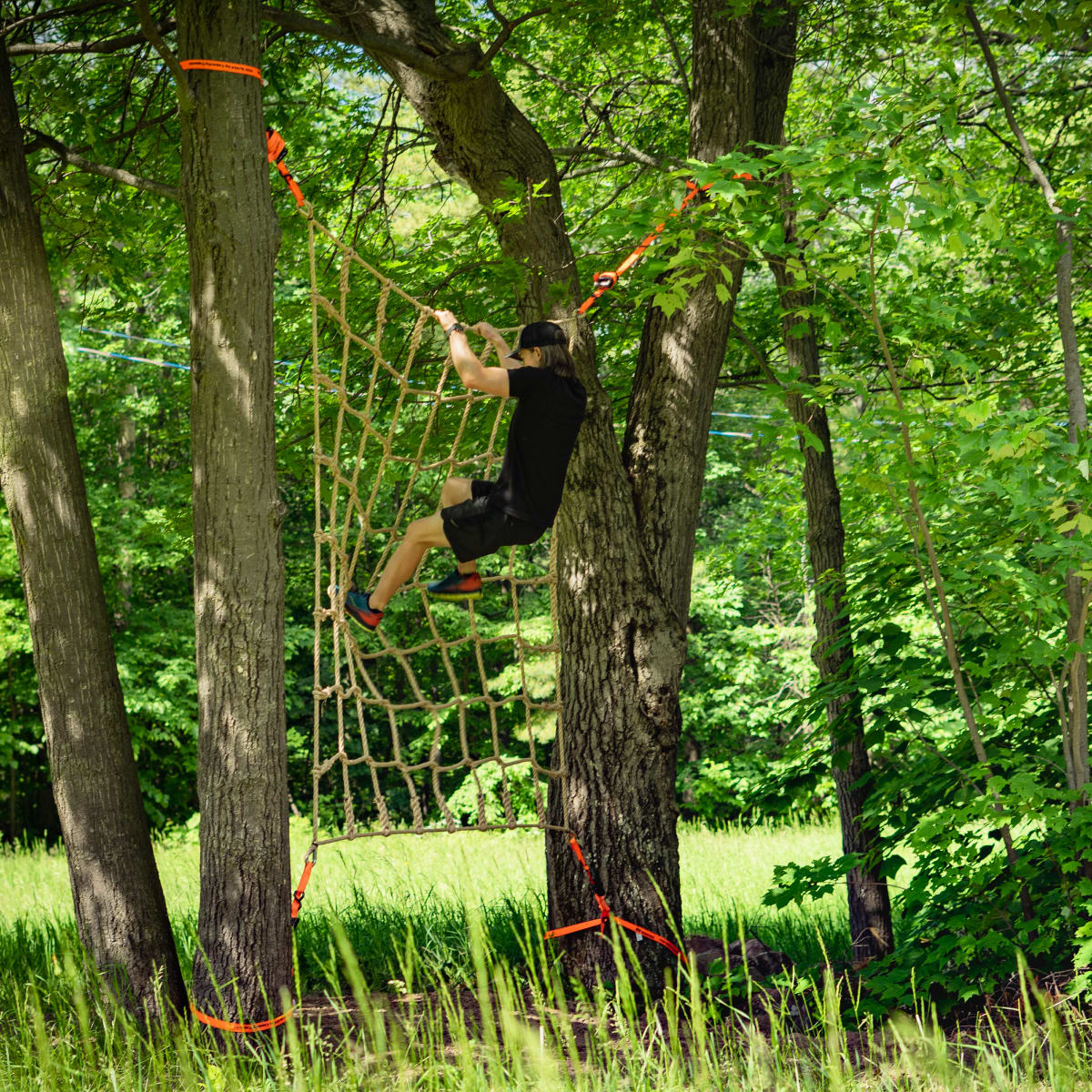 Climbing at Mont Rigaud.