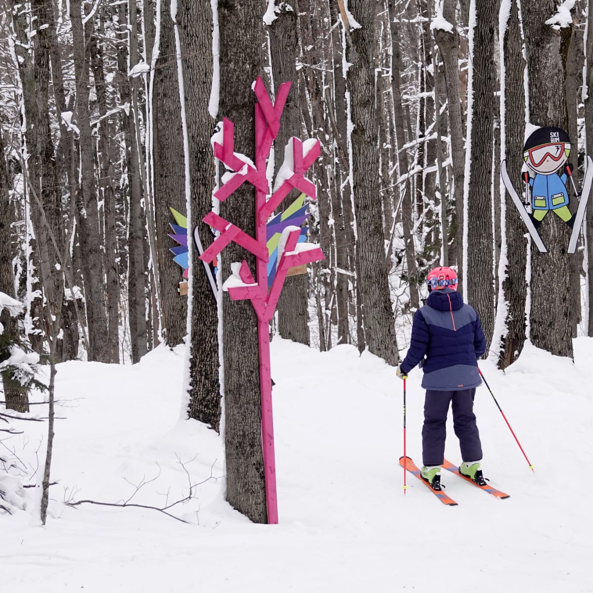 Enfants qui skient au Mont SUTTON
