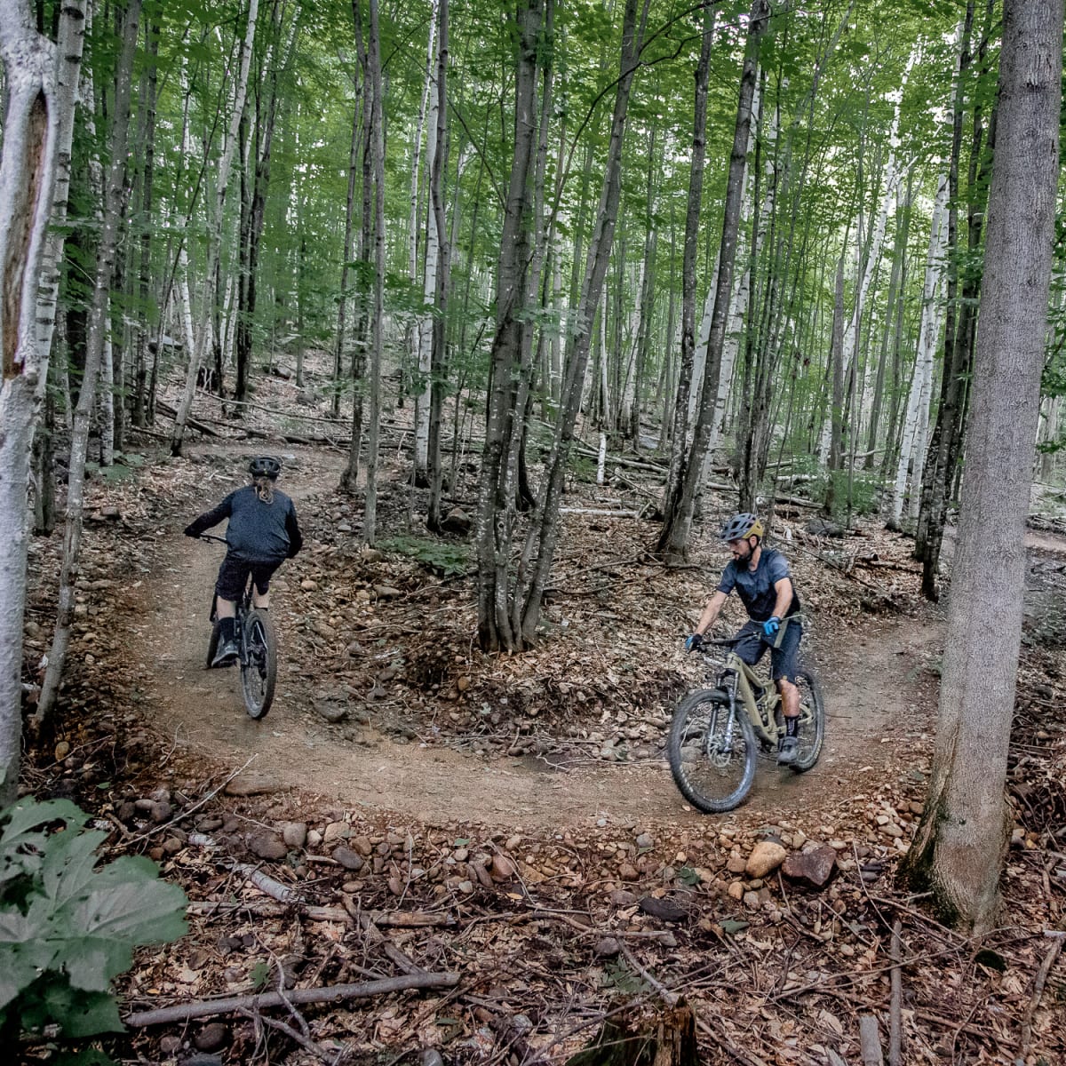 mountain bike in summer at Montebello, vélo de montagne.