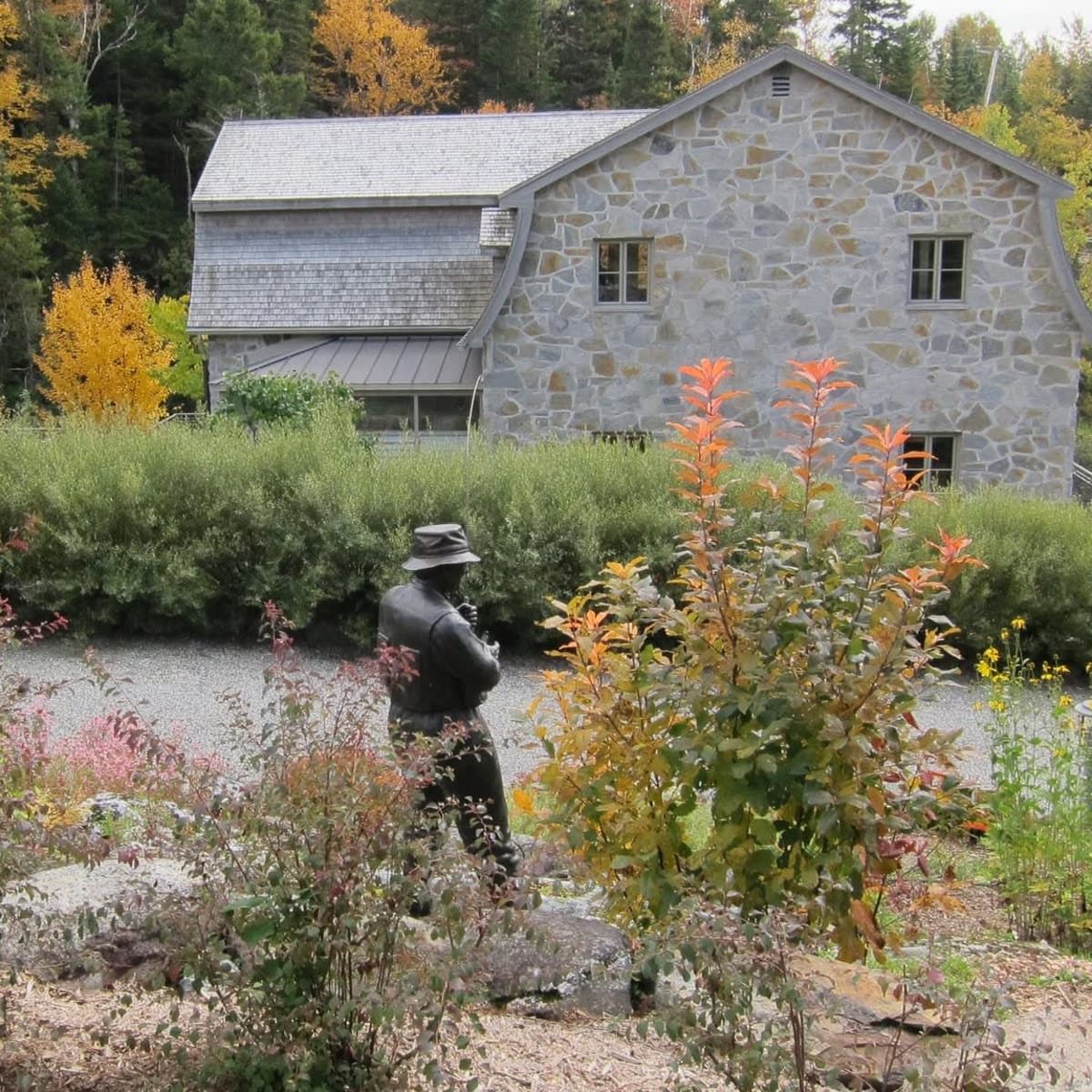 Mill and trail at fall.