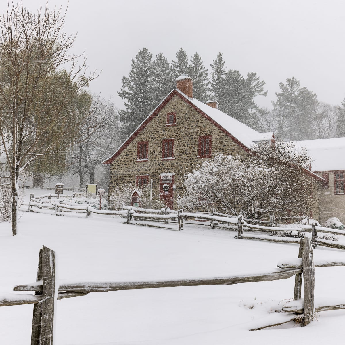 Winter at Domaine seigneurial Sainte-Anne.