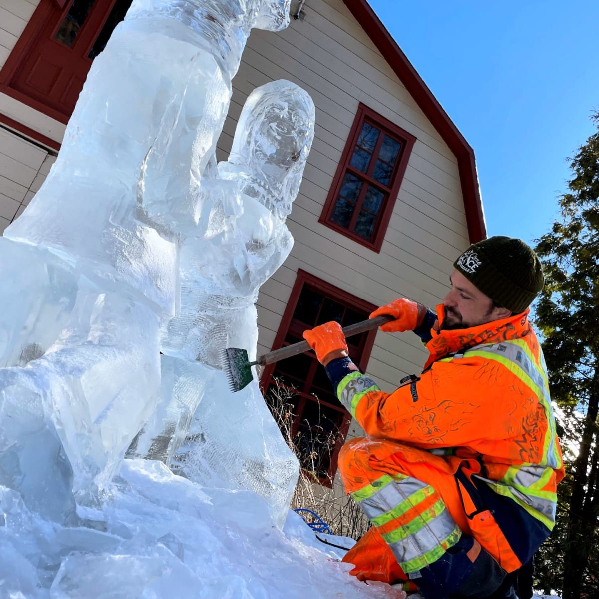 ice sculpture.