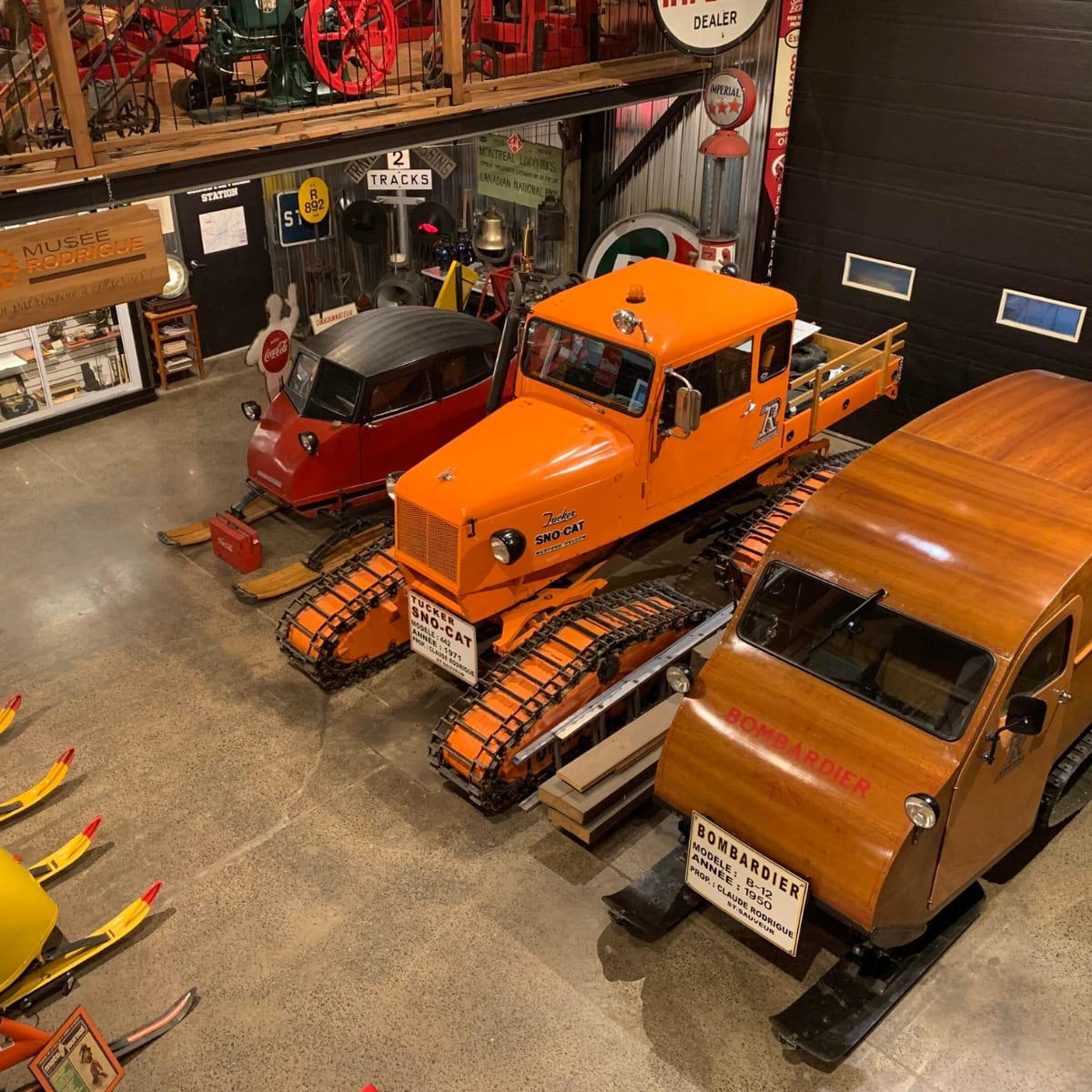 Collection of vehicles at the Musée Rodrigue.
