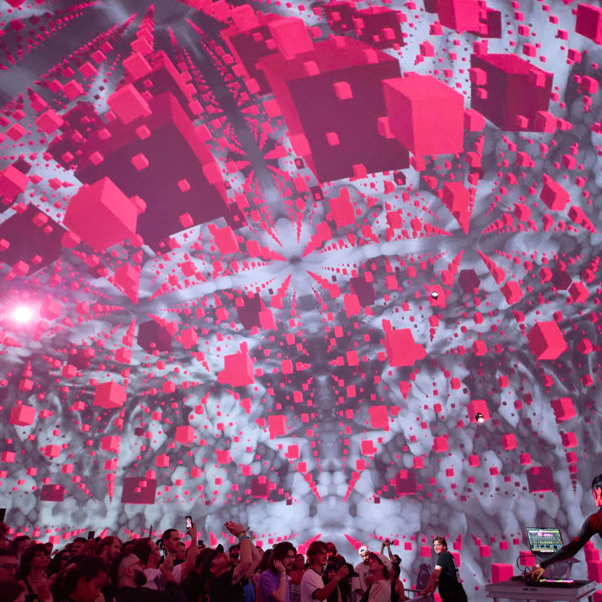 DJ et foule au Festival MUTEK