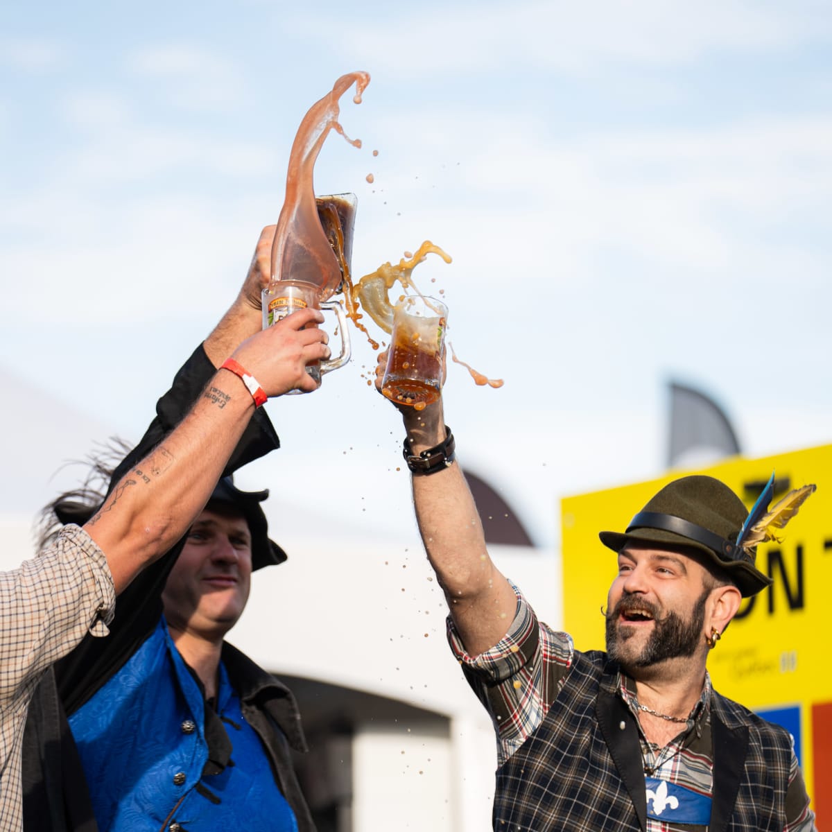 Beers at the Oktoberfest de Repentigny.
