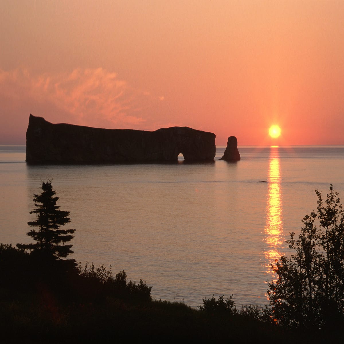 Sunrise at Percé Rock. 