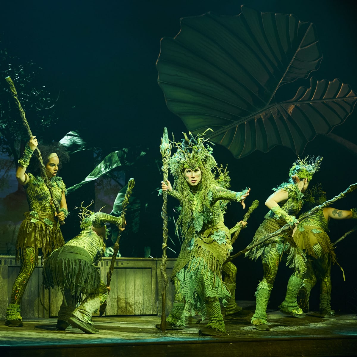 Acting performance on stage.