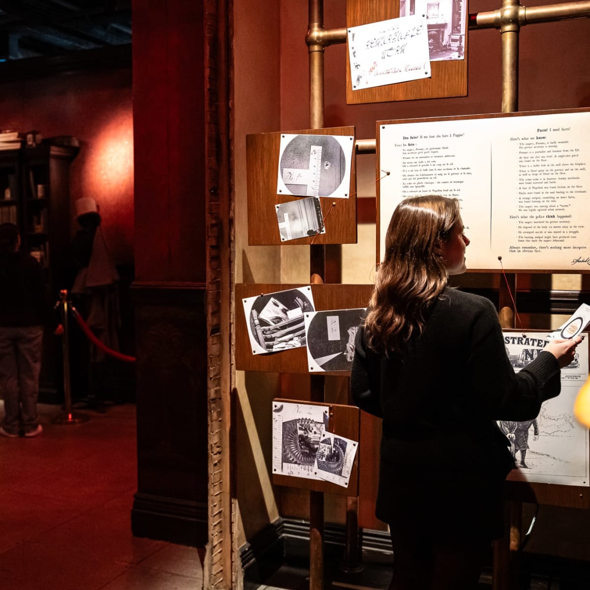 Visitors viewing the Sherlock Holmes exhibition.