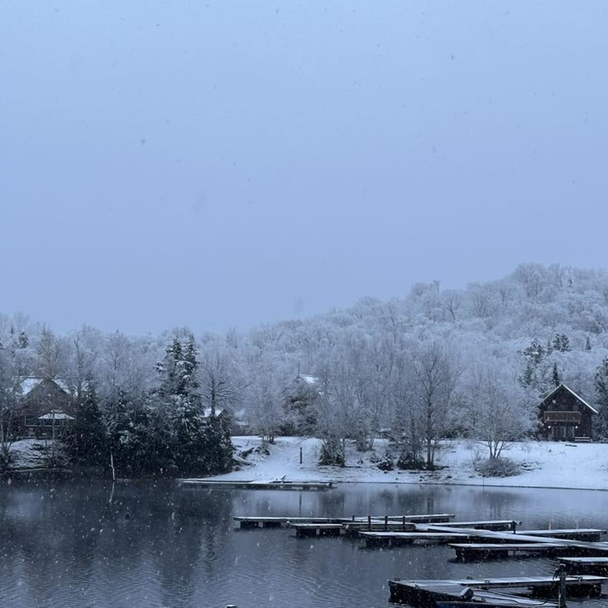 Pourvoirie Cécaurel en hiver.