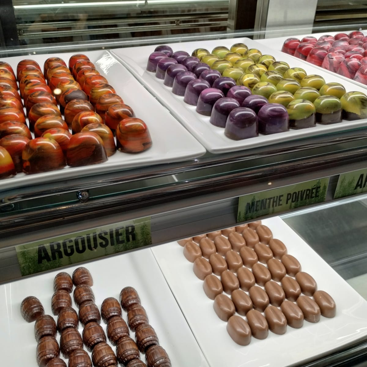 Chocolates at the Abbaye Val-Notre-Dame store.