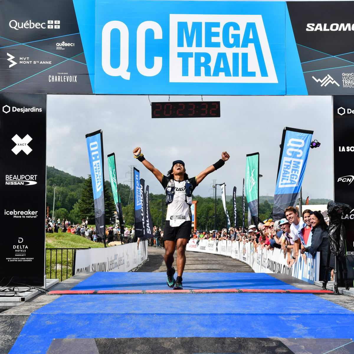 Finish line at the Quebec Mega Trail.
