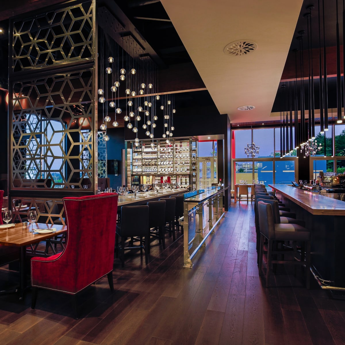 Interior of Boefish restaurant