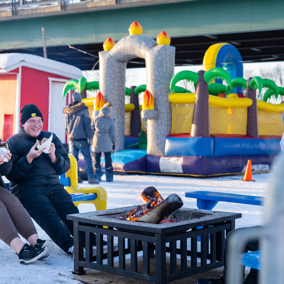 Couple at the Tomcod Ice Fishing Festival