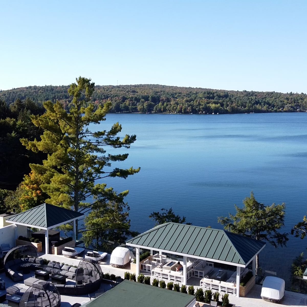 Lake Massawippi and Ripplecove rooftop.