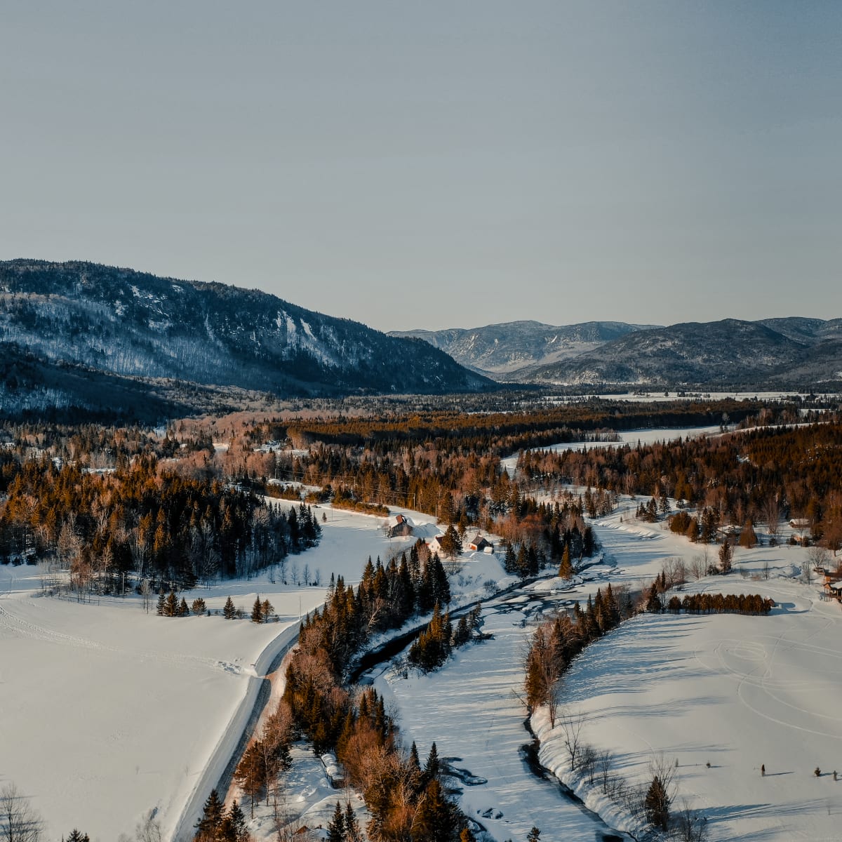 Aerial view of the region
