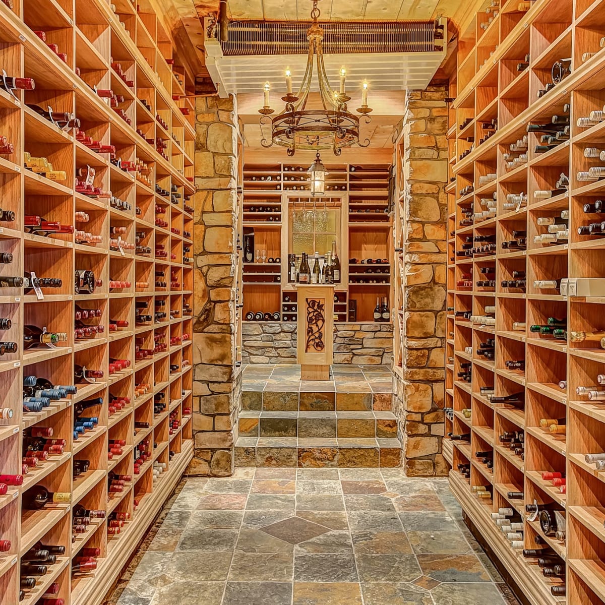 Wine cellar.