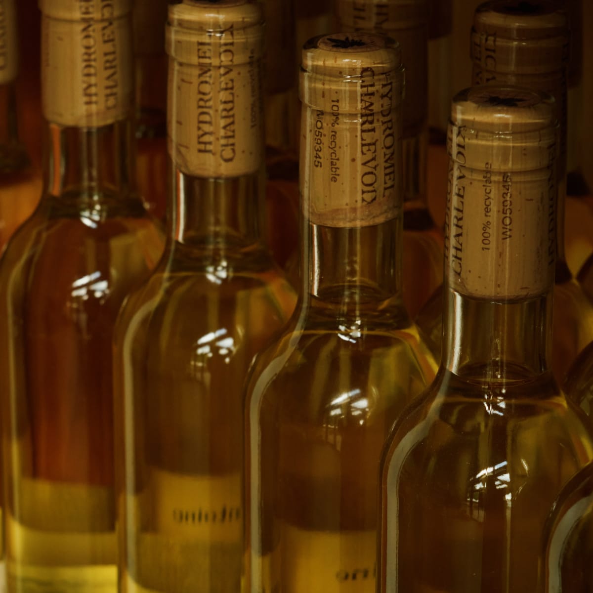 Bottles of Hydromel Charlevoix.