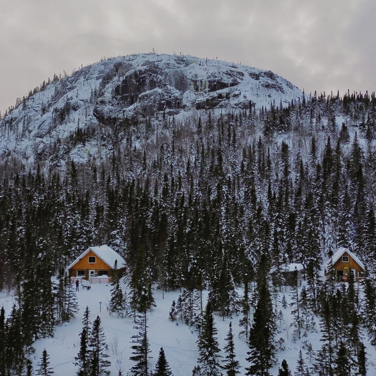 The Traversée de Charlevoix in winter, in the Mountain Sector.