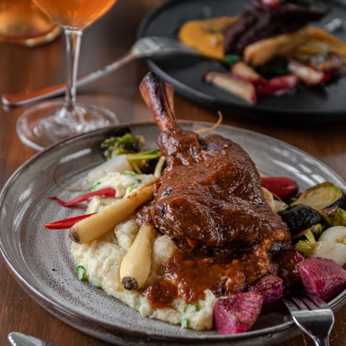 Beef dish at Auberge La Marmite.