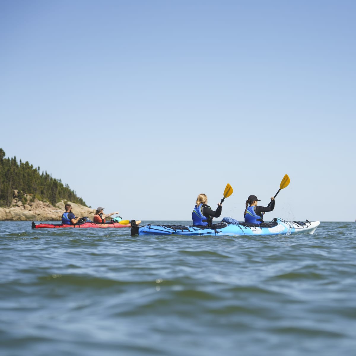 Kayaking in the Saint-Siméon Sector.