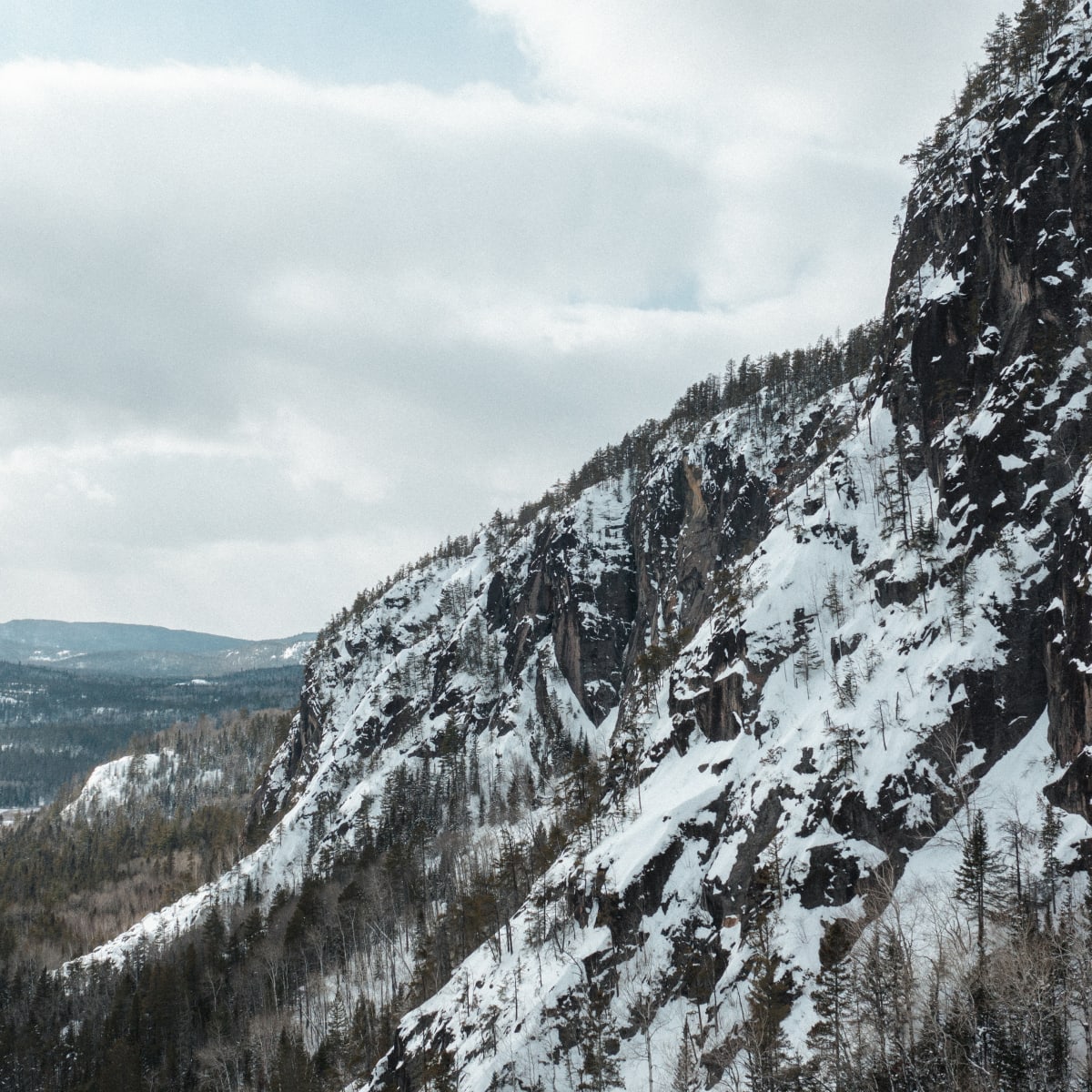 Winter landscape in the Saint-Siméon Sector.