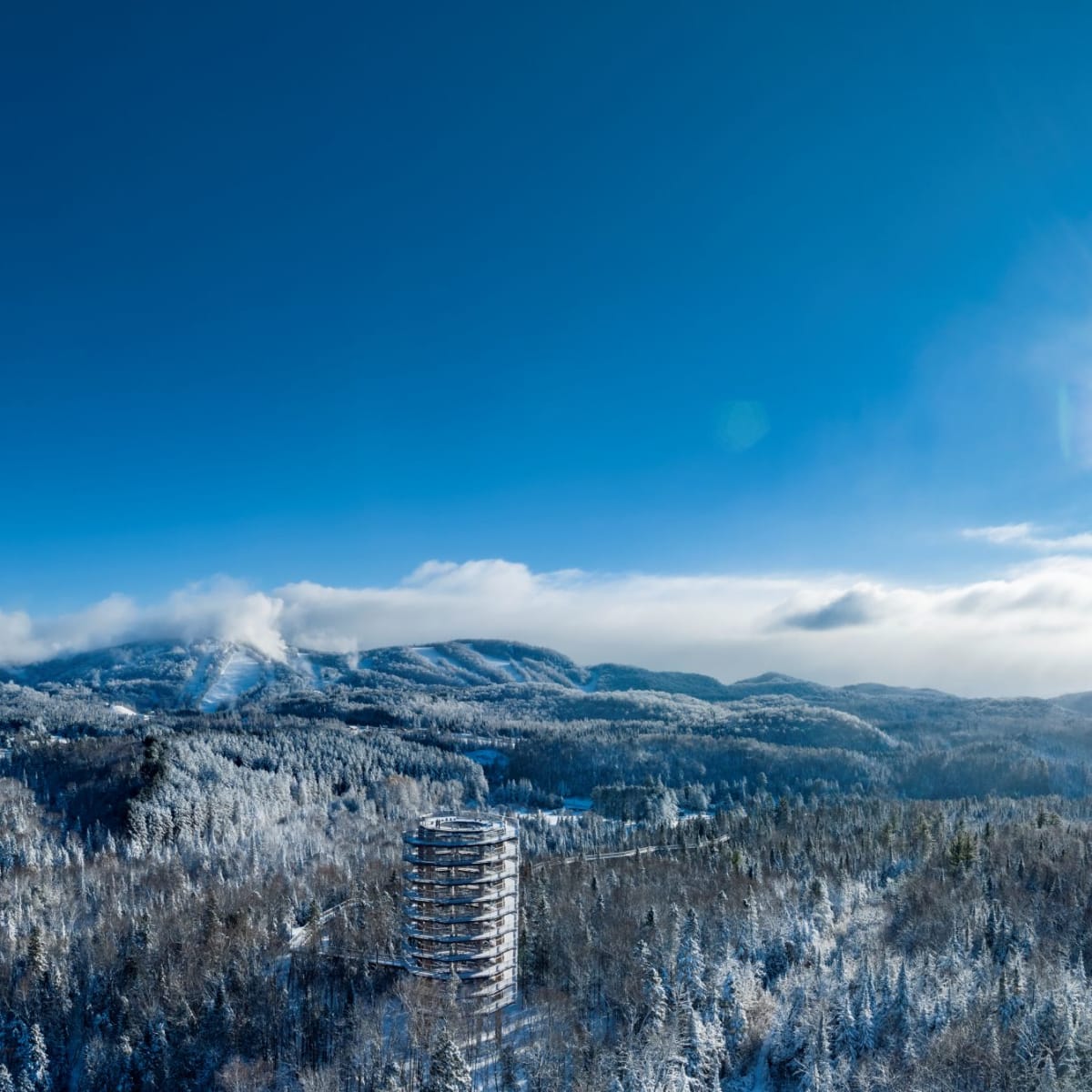 The sentier des cimes in winter.