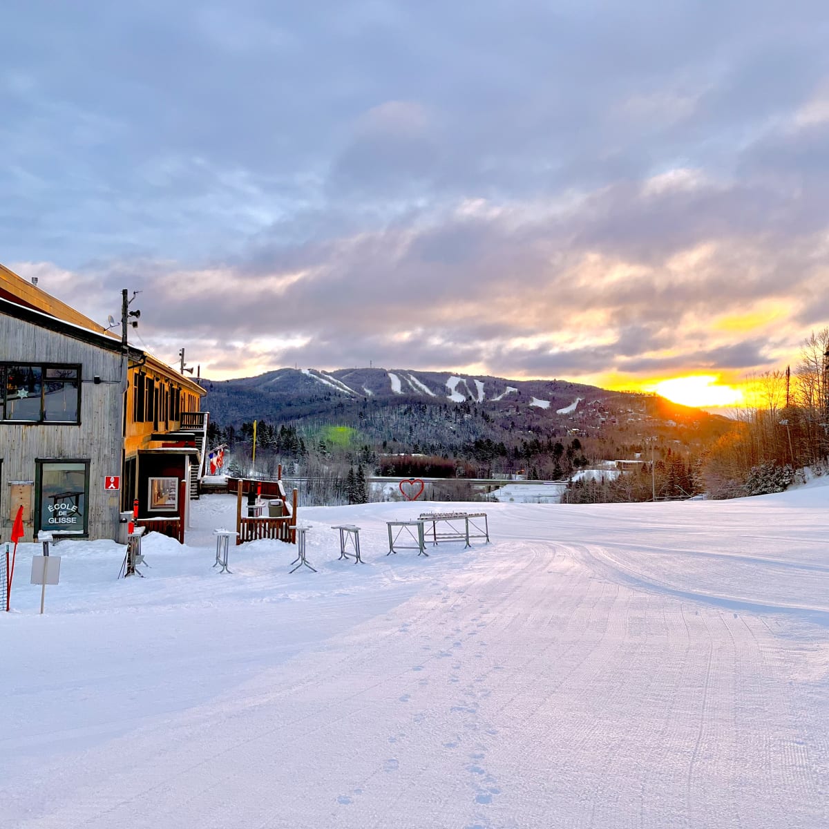 At the foot of Sommet Gabriel mountain.