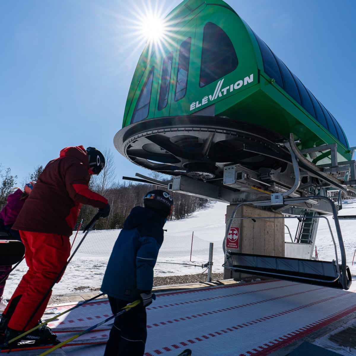 Ski lift at Sommet Morin Heights.