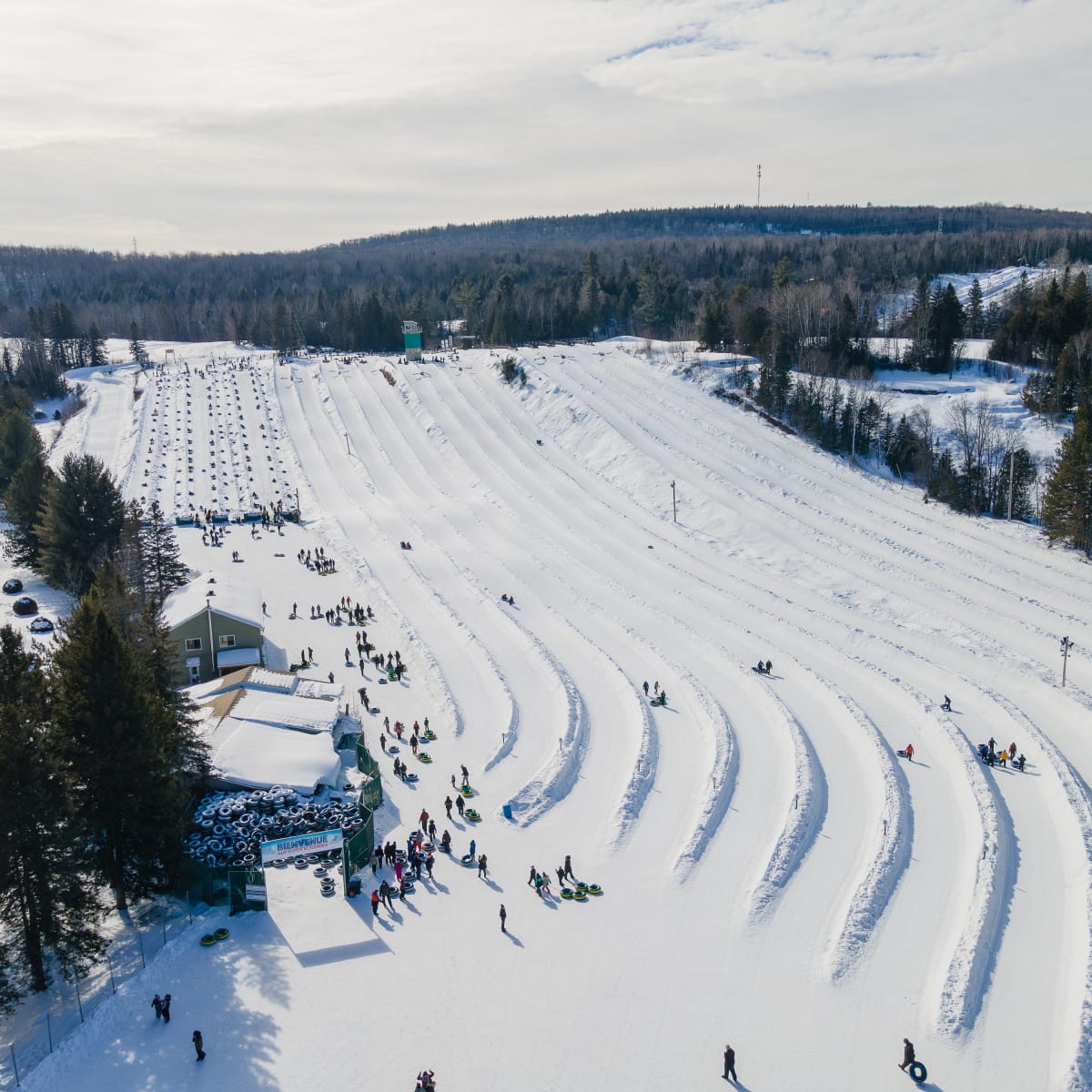 Aerial view of Super Glissades Matha.