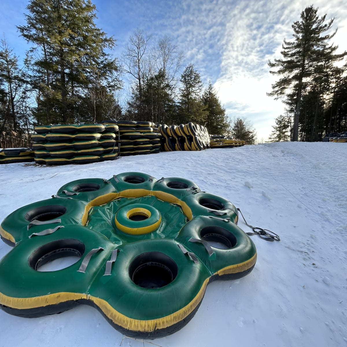 Cyclone inflatable boat at Super Glissades Matha.