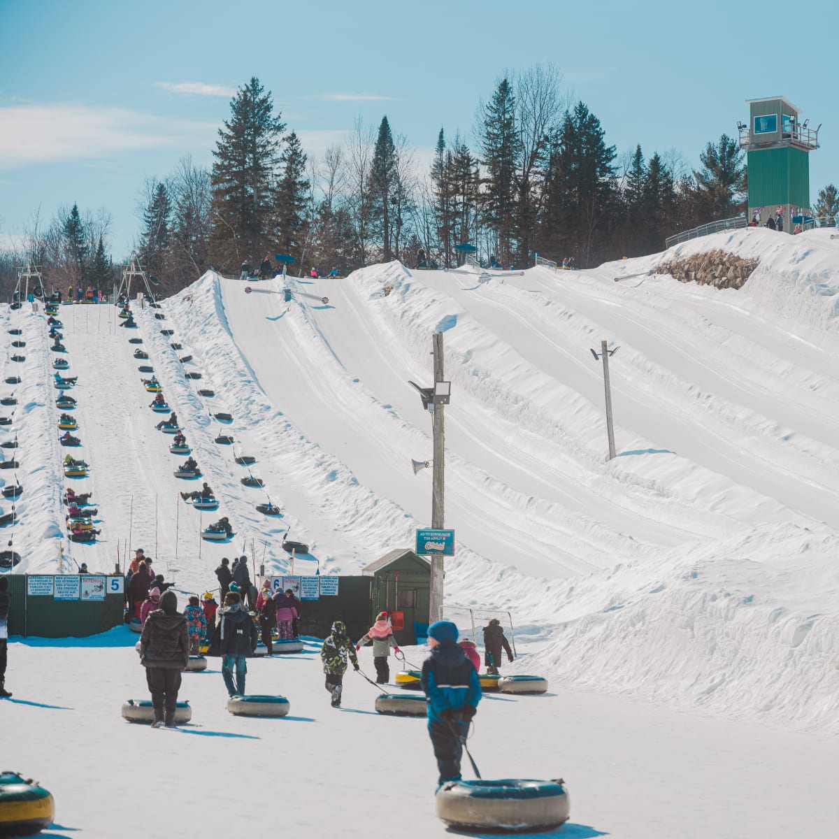 Tube sliding at Super Glissades Matha.