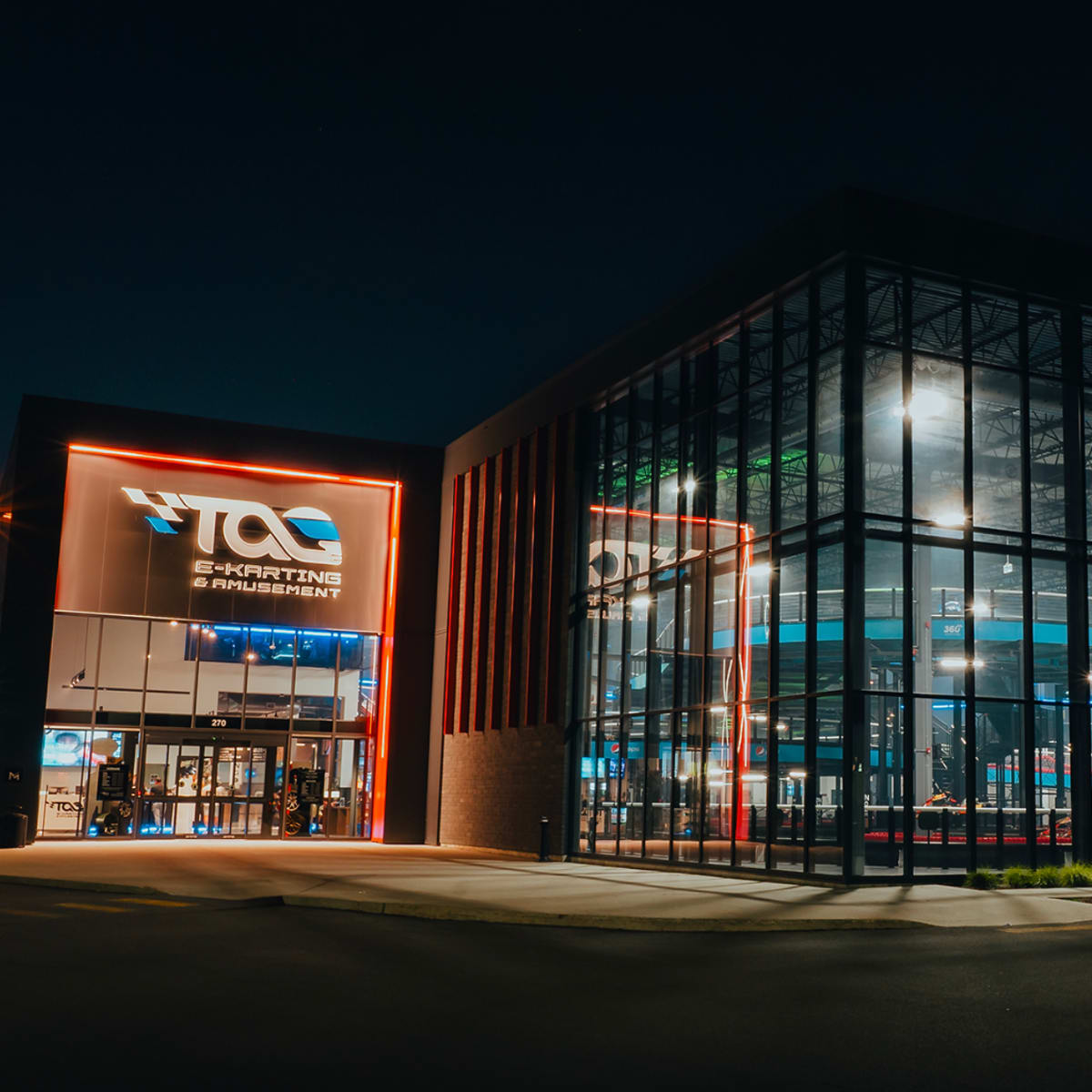 Facade de Tag E-Karting & Amusement. 