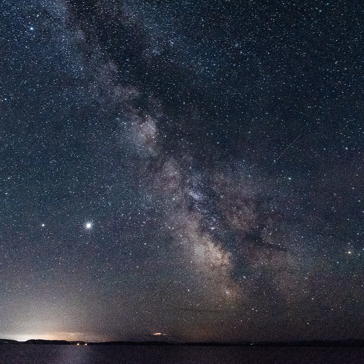 Starry night sky.