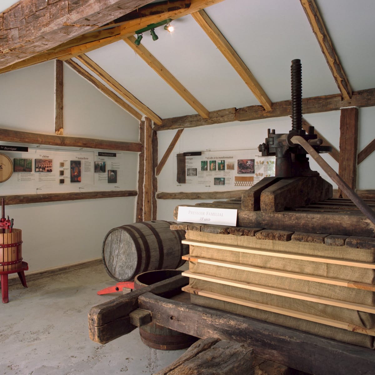 Inside the museum at Cidrerie du Minot