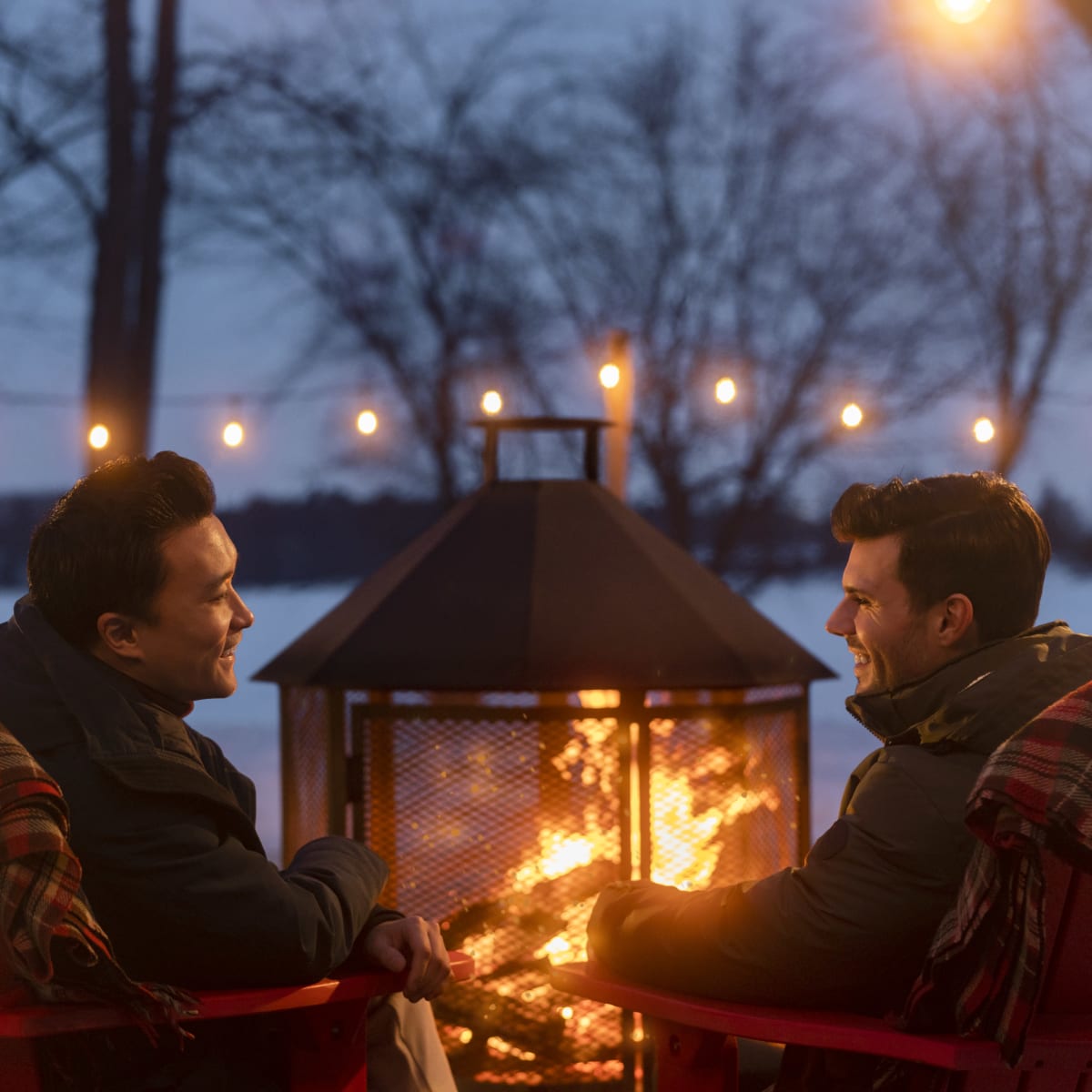 People around a firepit.